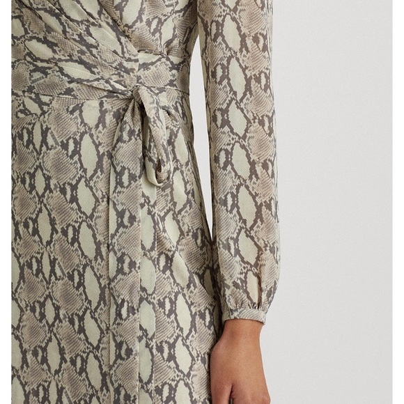 Python Print Wrap Style Dress - Picture 5 of 7